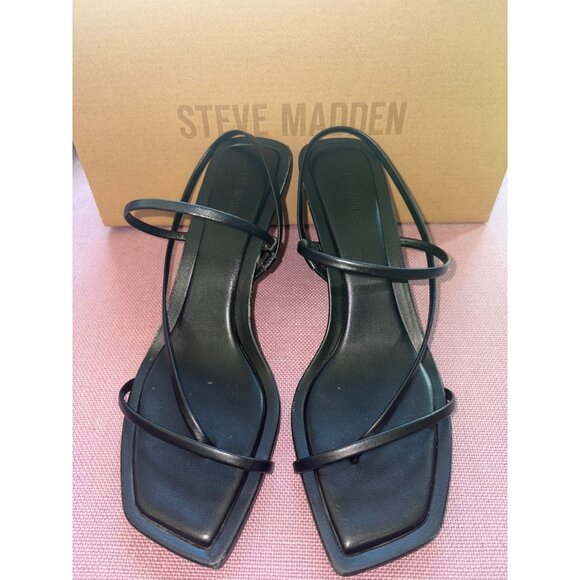 Steve Madden Locke High Heels in Black 8.5 with box Womens Sandals - Picture 7 of 16